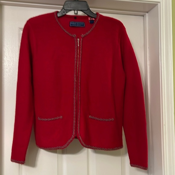Karen Scott Pure Wool Made in Australia Full Zip Sweater Jacket Size M - Picture 3 of 6